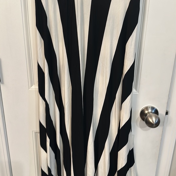ELAN Striped Convertible Strapless Maxi Dress Black White Size Small - Picture 3 of 10